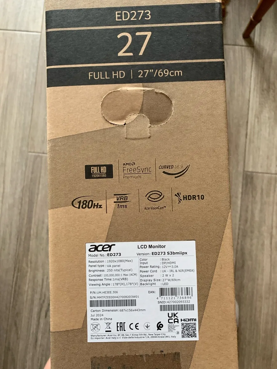 Acer nitro ed3 27 Fhd gaming monitor - Image 3