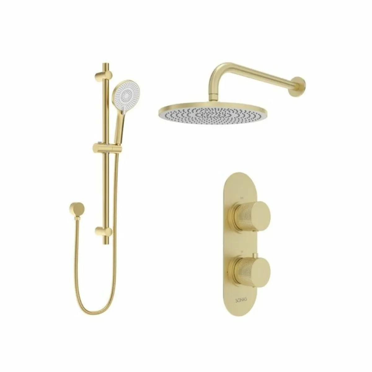 Sonas Alita Thermostatic Shower Brushed Gold