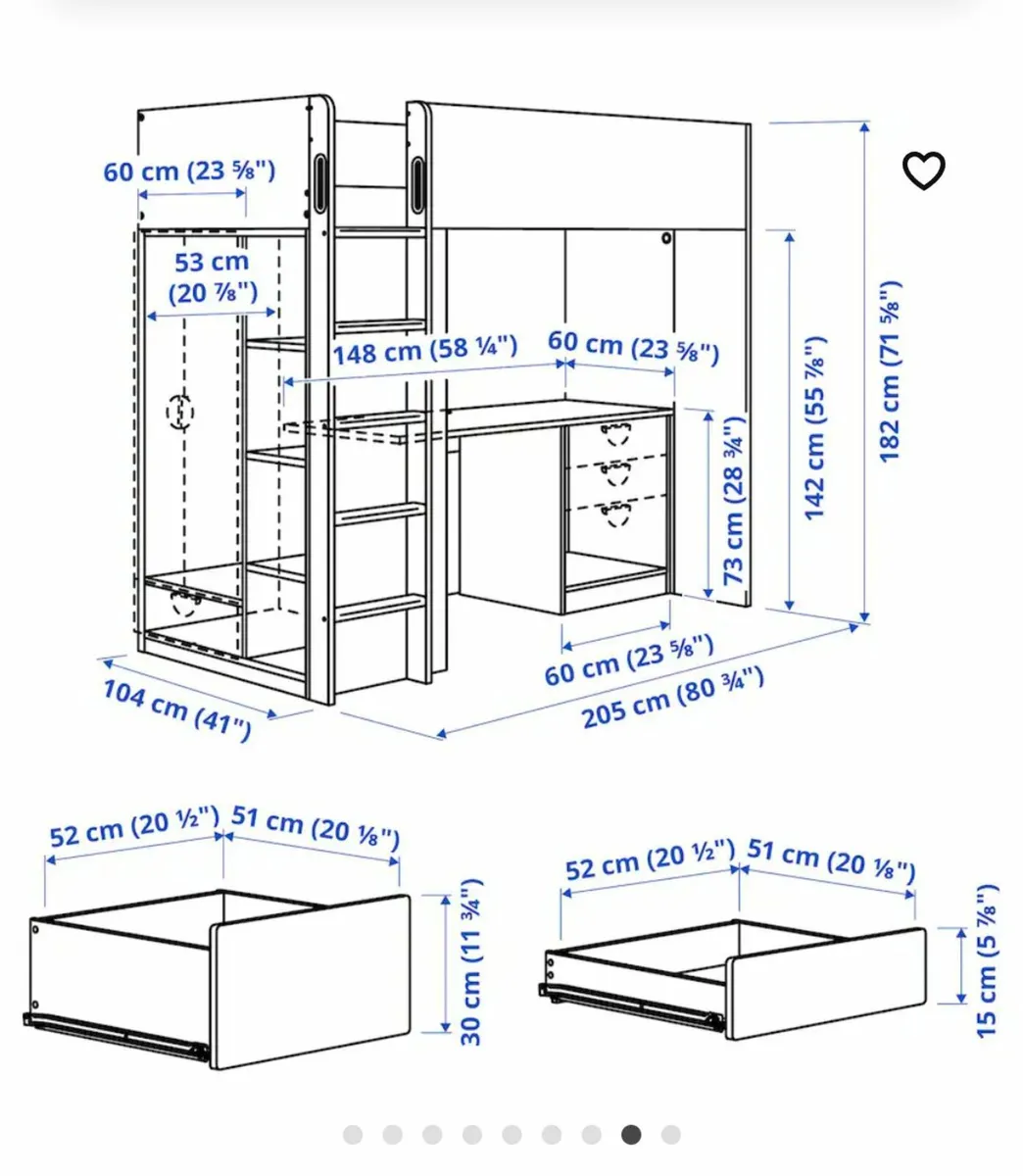 Ikea Stuva bed with mattress - Image 2