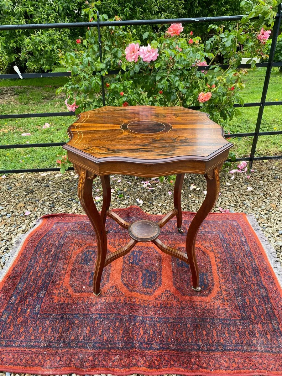 Antique inlaid table - Image 1