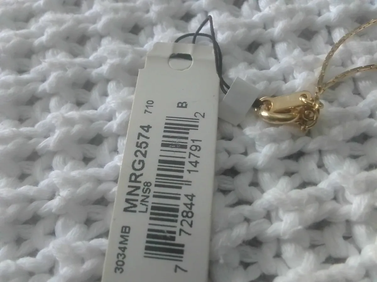 MONET VINTAGE GOLD BEAD NECKLACE WITH TAG - Image 4