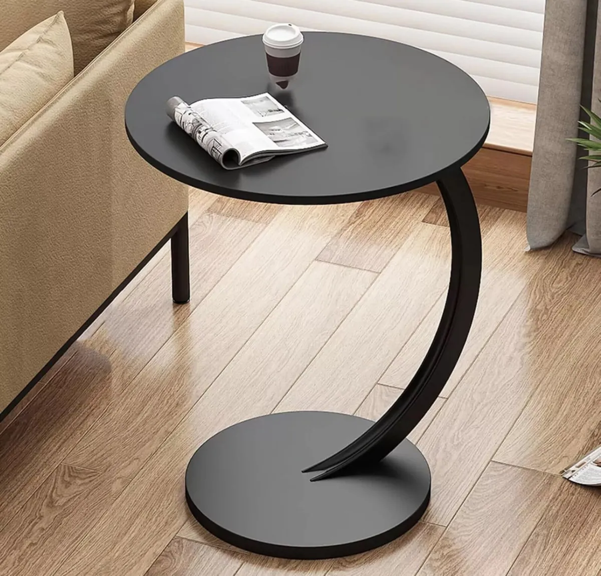 NEW Side Table C Shaped Sofa End Coffee Table - Image 1