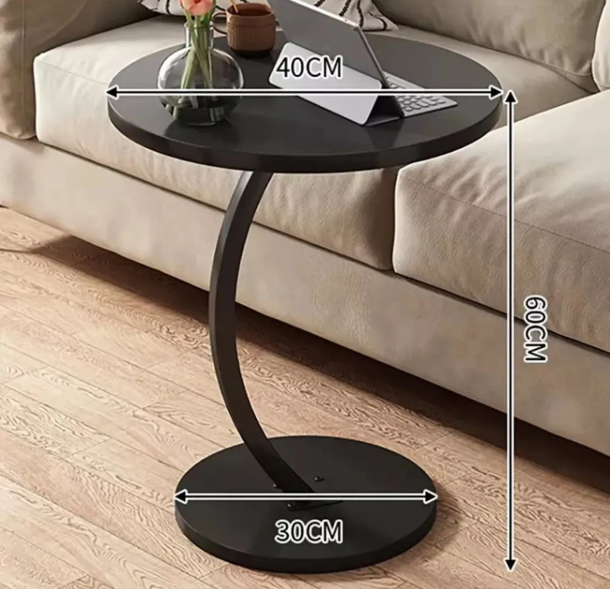 NEW Side Table C Shaped Sofa End Coffee Table - Image 2