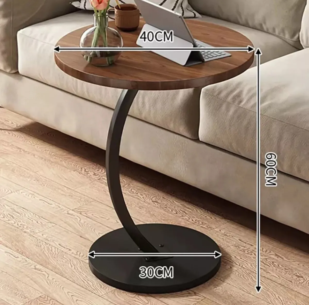 NEW Side Table C Shaped Sofa End Coffee Table - Image 3