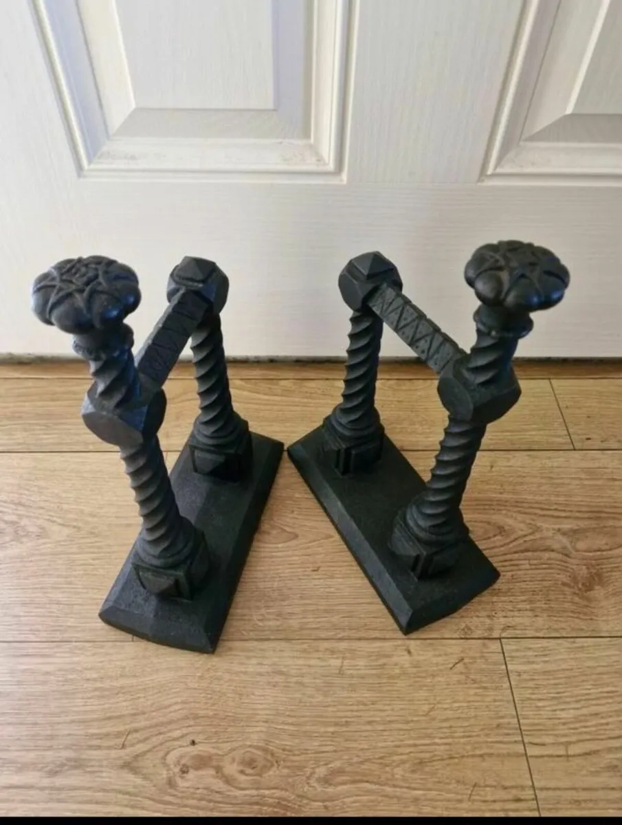 Cast iron Andirons - Image 1