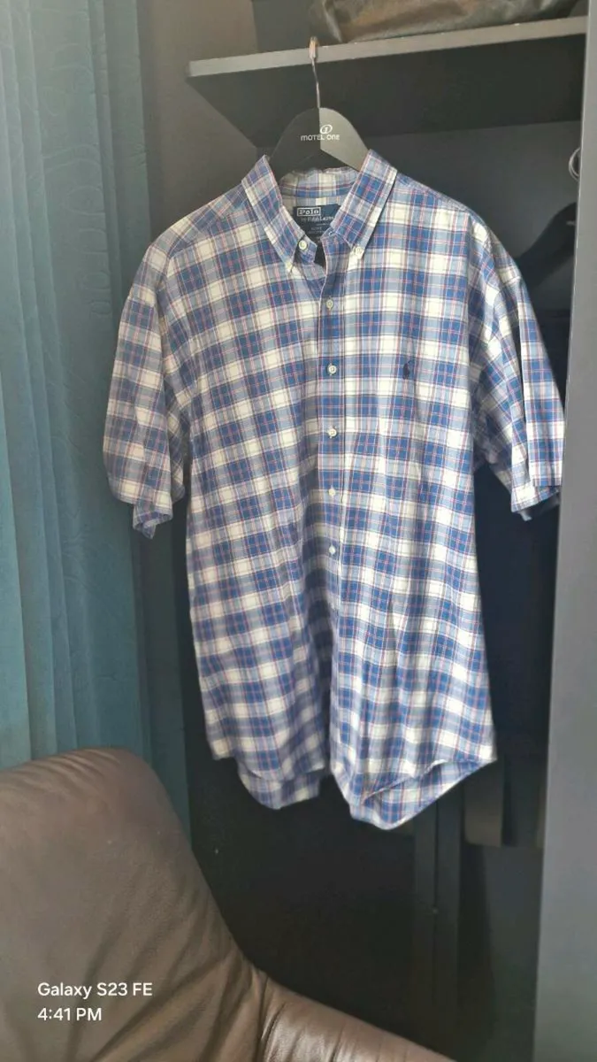 Ralph Lauren Shirt Mens Medium Blue White - Image 1