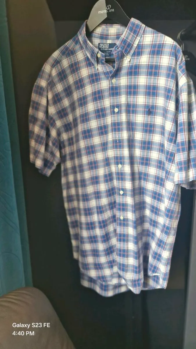 Ralph Lauren Shirt Mens Medium Blue White - Image 3