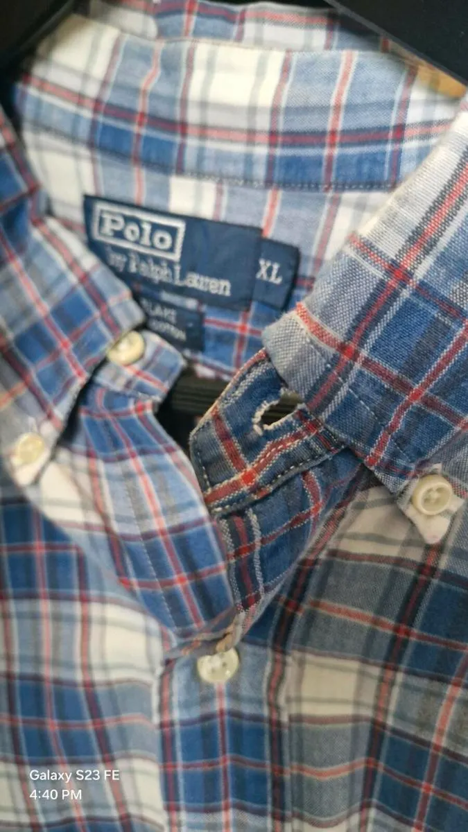 Ralph Lauren Shirt Mens Medium Blue White - Image 4