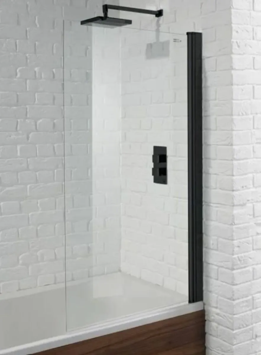 Designer Bath Screen - Black Profile - IN STOCK!