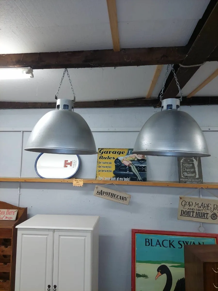 Vintage industrial pendant lights - Image 2