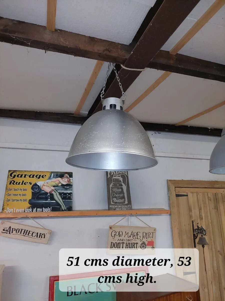 Vintage industrial pendant lights - Image 1