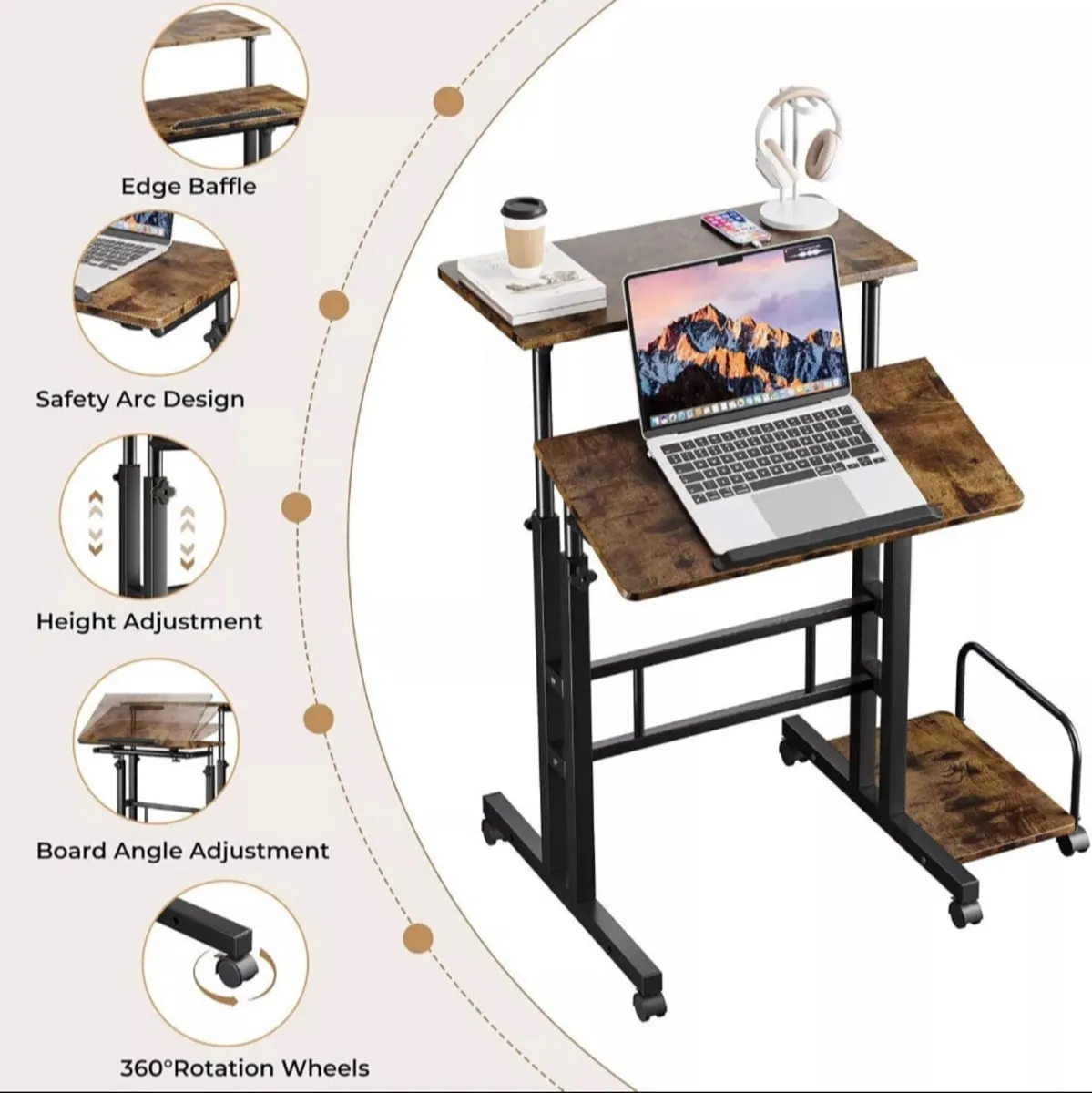Standing / Sitting Adjustable Desk Workstation NEW - Image 1