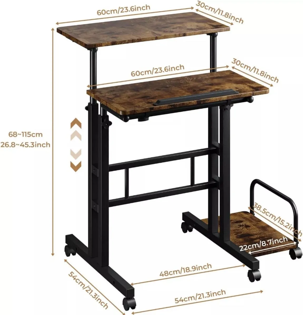 Standing / Sitting Adjustable Desk Workstation NEW - Image 3