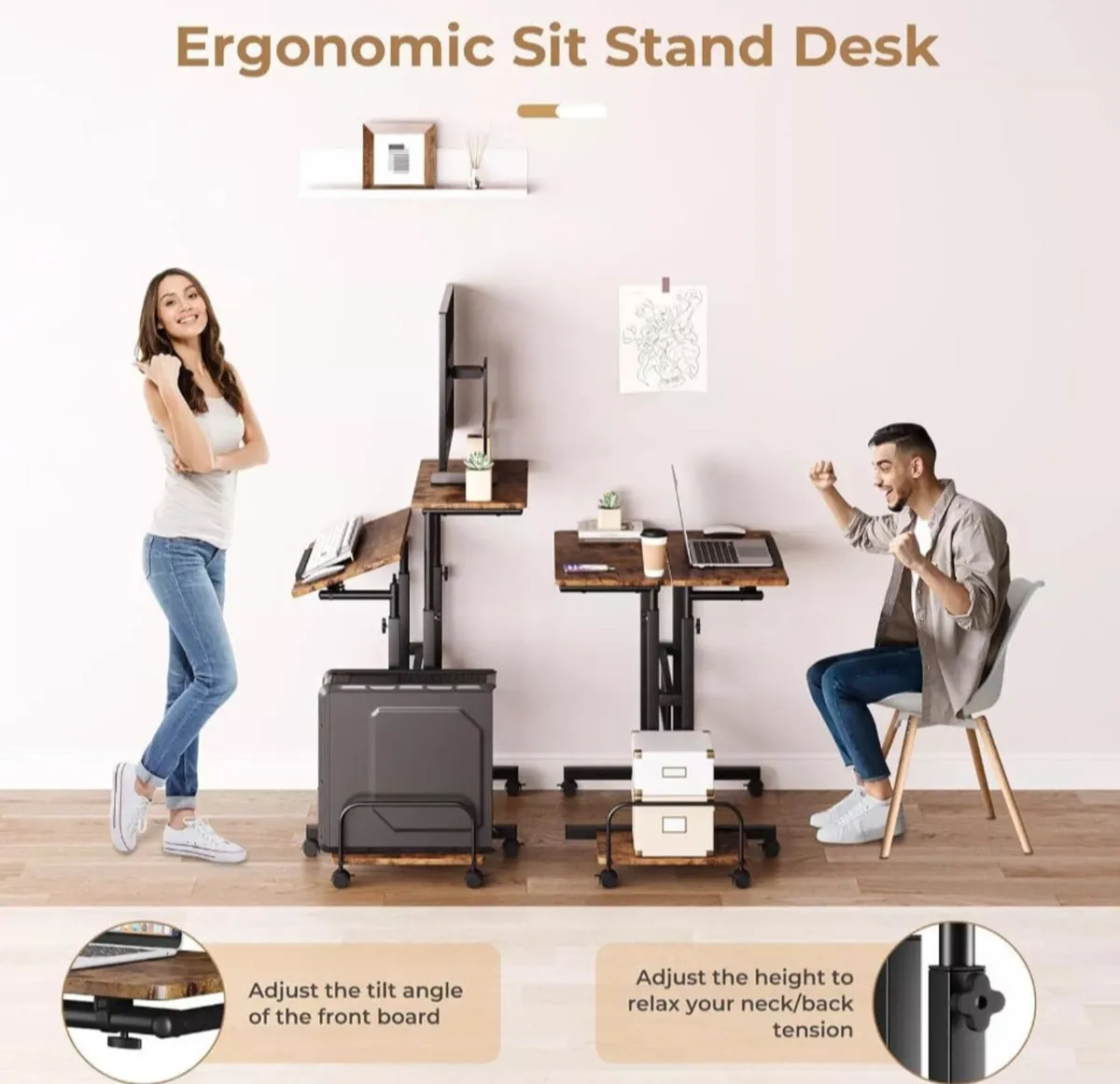 Standing / Sitting Adjustable Desk Workstation NEW - Image 4