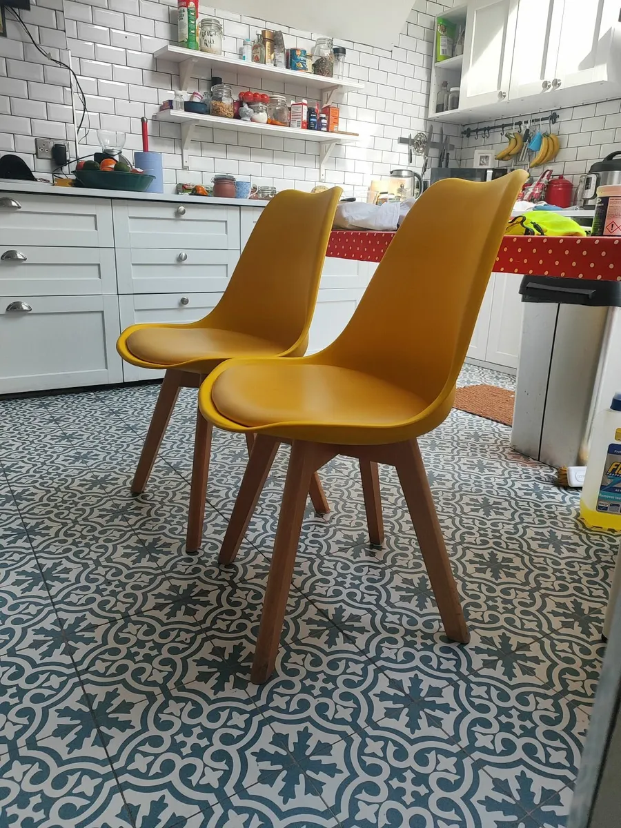 yellow kitchen chairs - Image 1