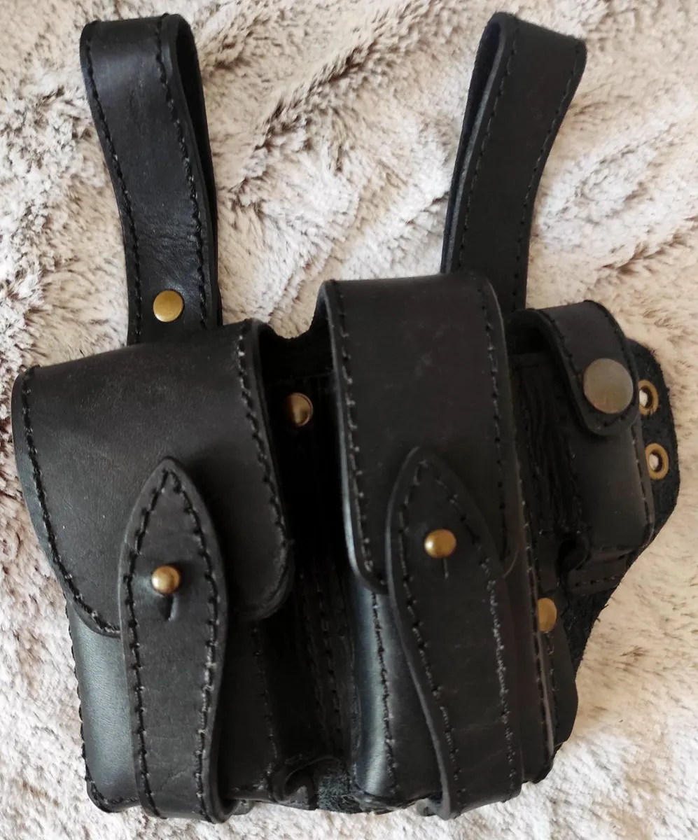 Leather Belt Bag with Three Pockets(Handmade) - Image 1