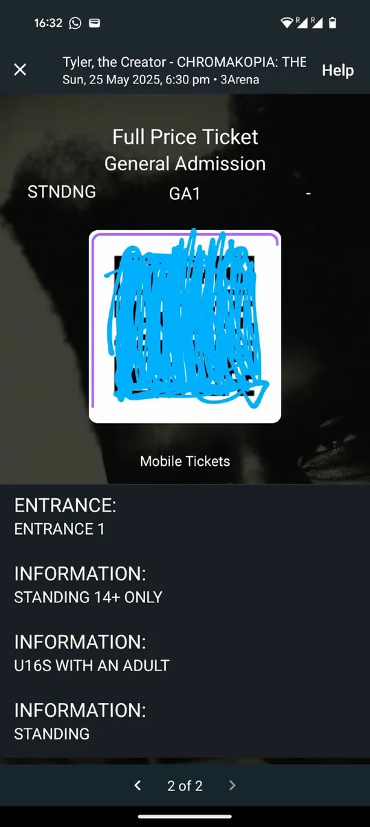 2 Tyler the Creator Tickets for May 25th Standing - Image 3