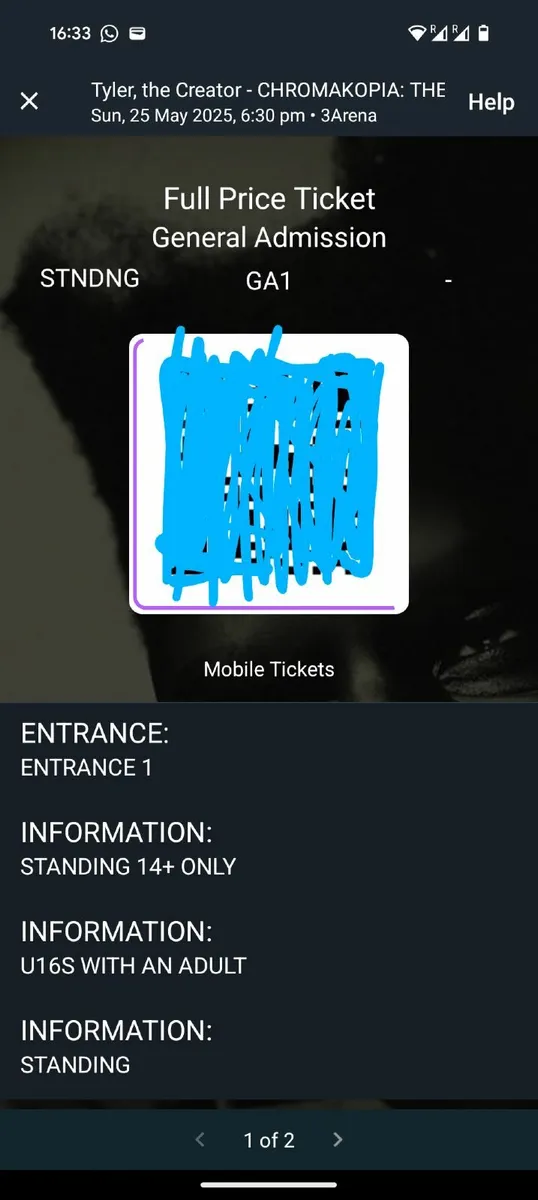2 Tyler the Creator Tickets for May 25th Standing - Image 4