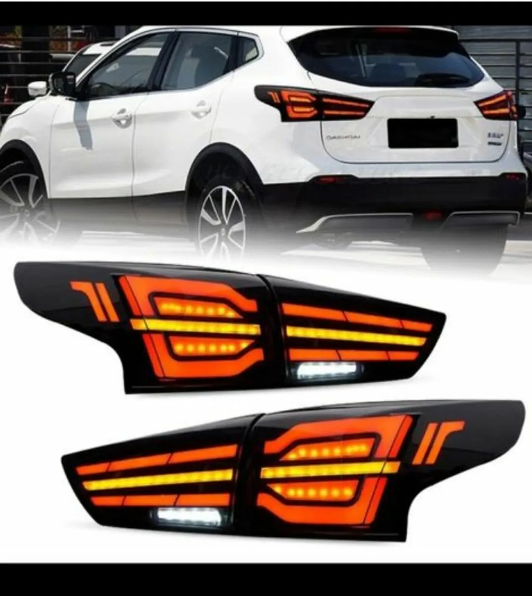 Red Smoke back lights for Nissan Qashqai j11 MK2 - Image 3