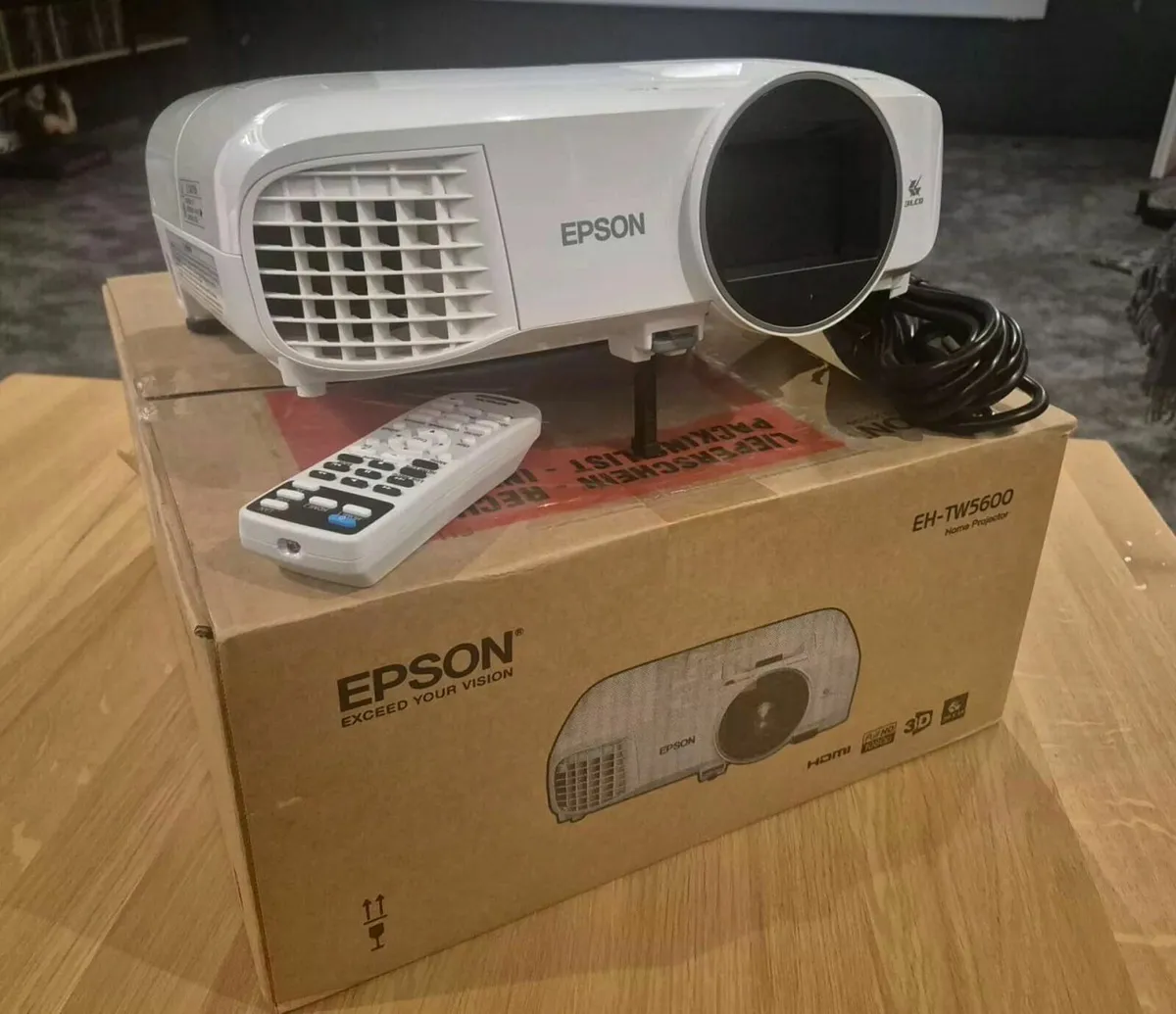Epson EH-TW5600 Full HD 3D Home Cinema Projector - Image 1