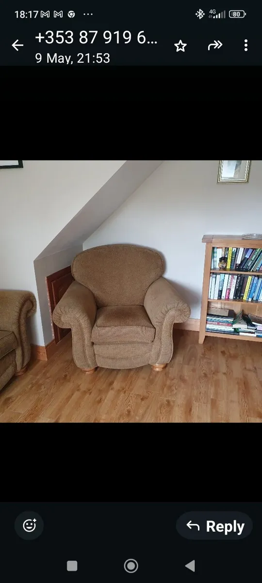 3 seater sofa with armchair - Image 3