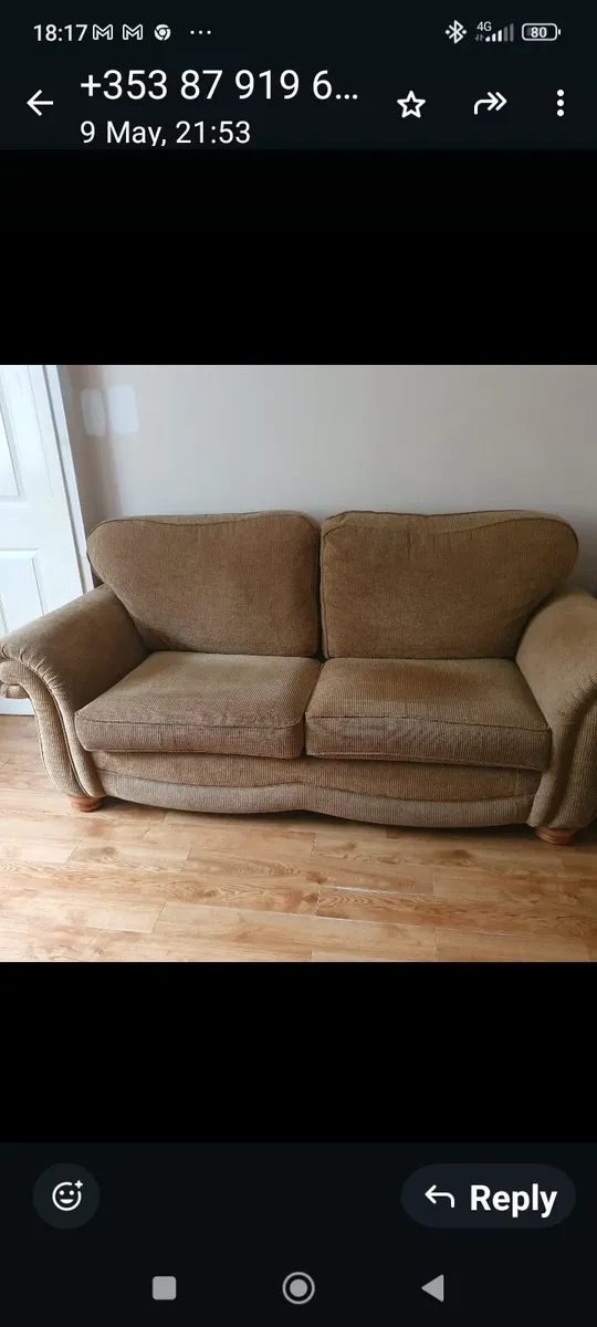3 seater sofa with armchair - Image 4