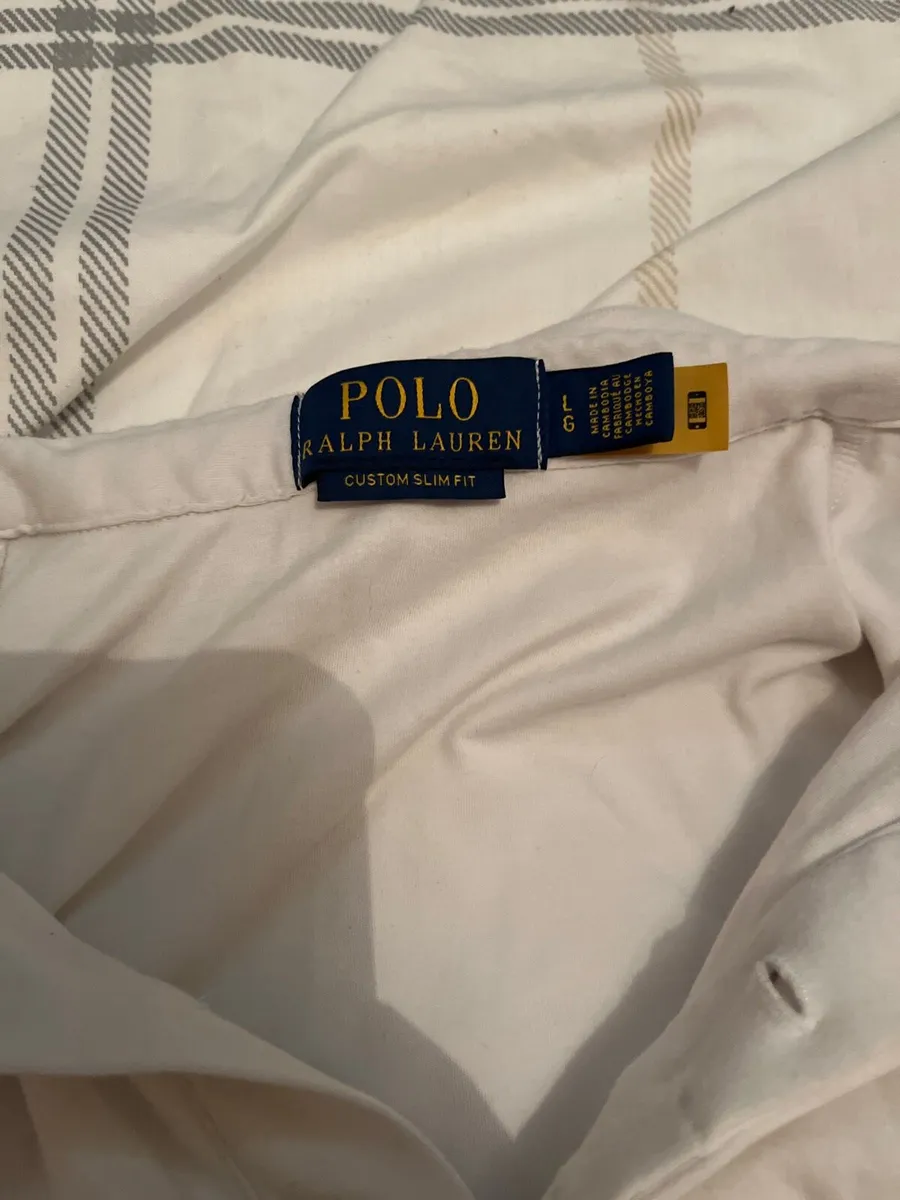 White Ralph Lauren Polo shirt Large - Image 1