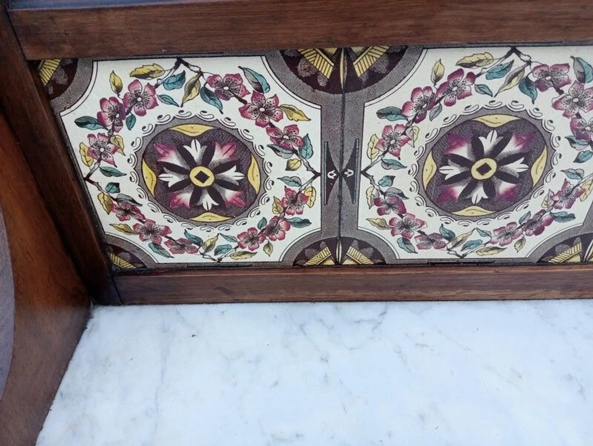 Fabulous White Top Marble Washstand - Image 4