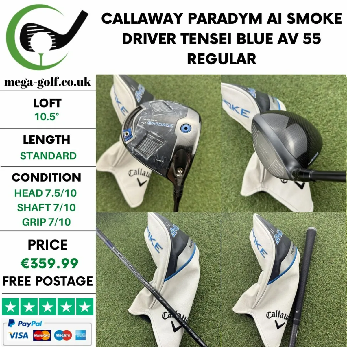 CALLAWAY PARADYM AI SMOKE DRIVER / 10.5° / REGULAR - Image 1