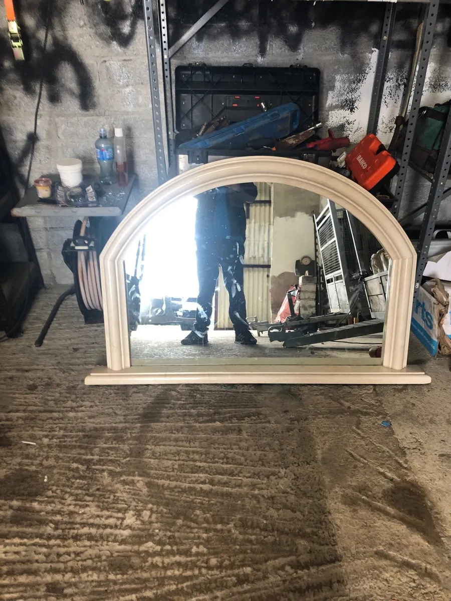 Marble fire place mirror