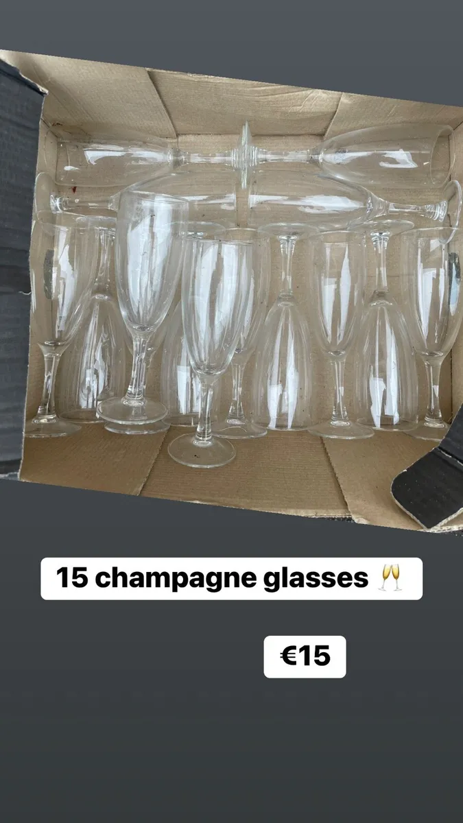 Champagne Glass set 15 piece - Image 1