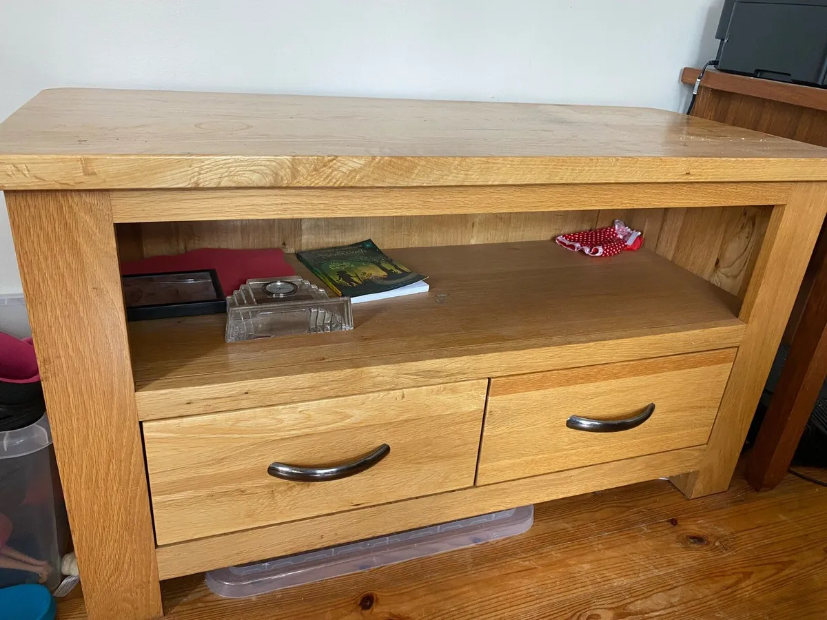 Solid Oak TV Stand - Image 1