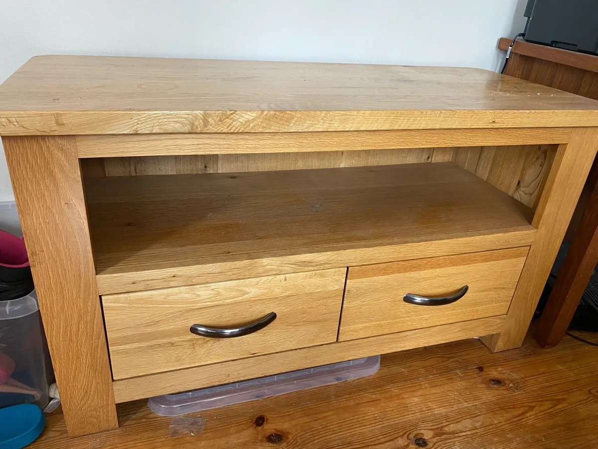 Solid Oak TV Stand - Image 2