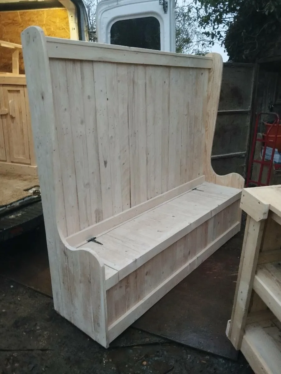 Handmade rustic hallway storage - Image 1