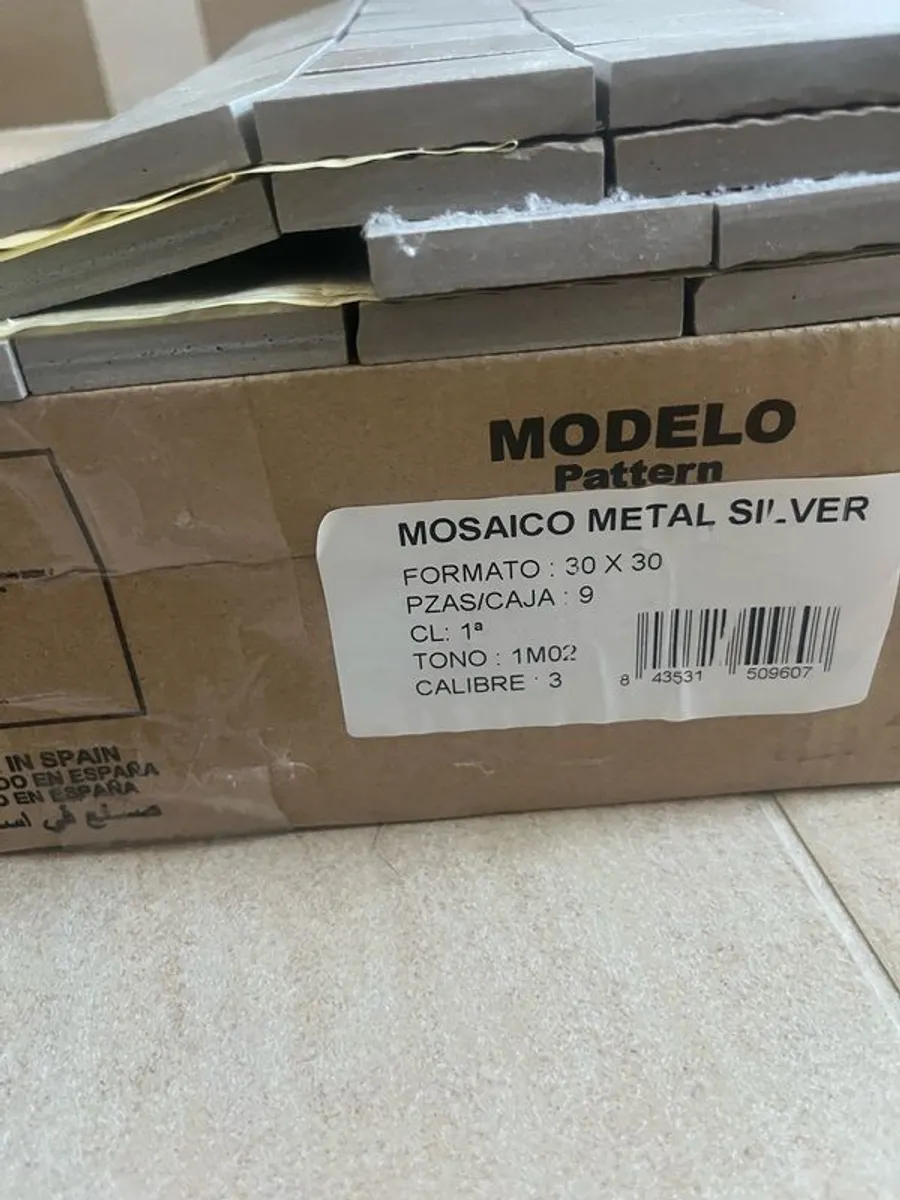 Mosaico Metal Silver Tiles 30x30 - Image 2