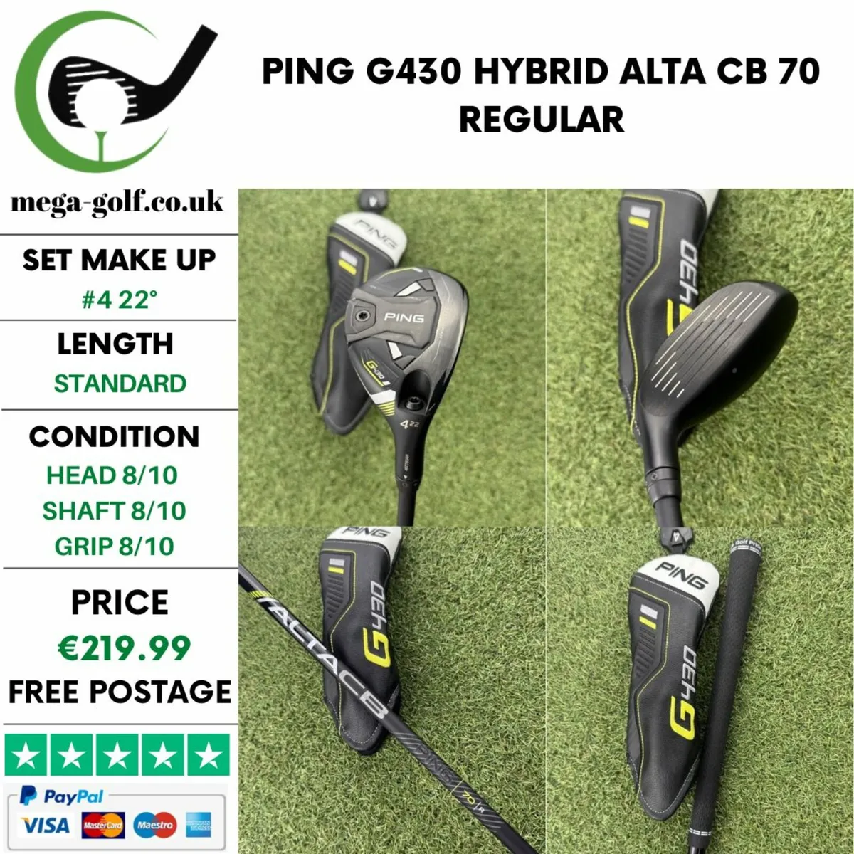 PING G430 HYBRID / #4 22° / ALTA CB 70 REGULAR - Image 1