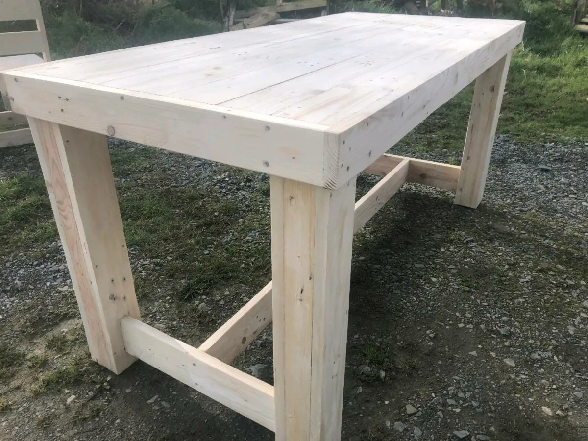 Handmade rustic table - Image 1