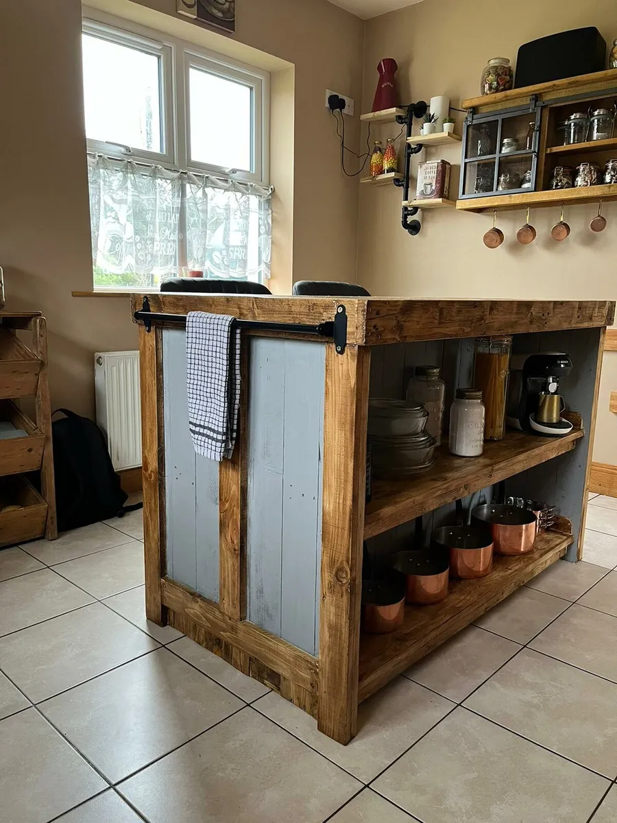 Handmade rustic kitchen island - Image 4