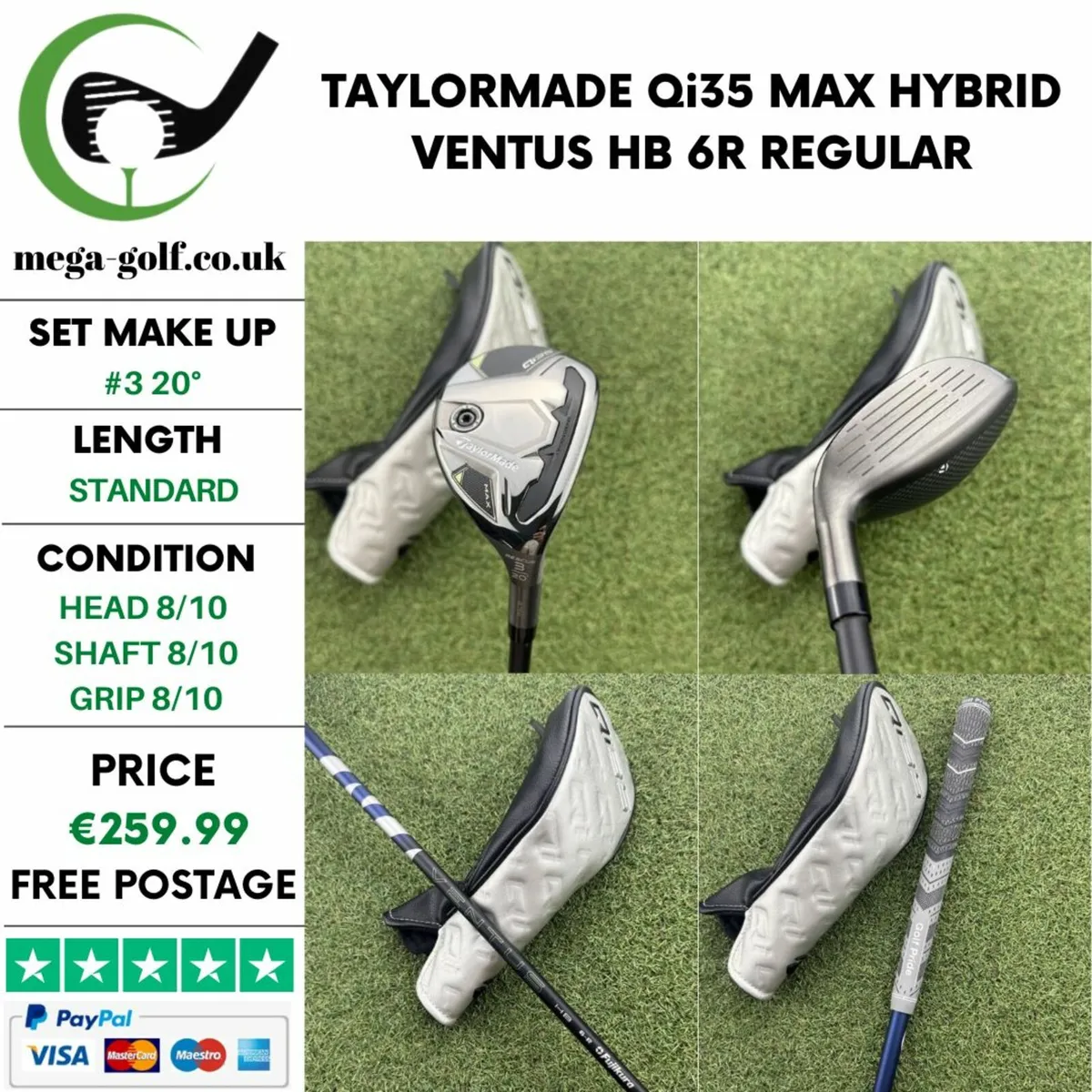 TAYLORMADE Qi35 MAX HYBRID / #3 20° / REGULAR - Image 1
