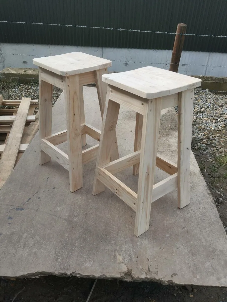 Handmade rustic stools - Image 1