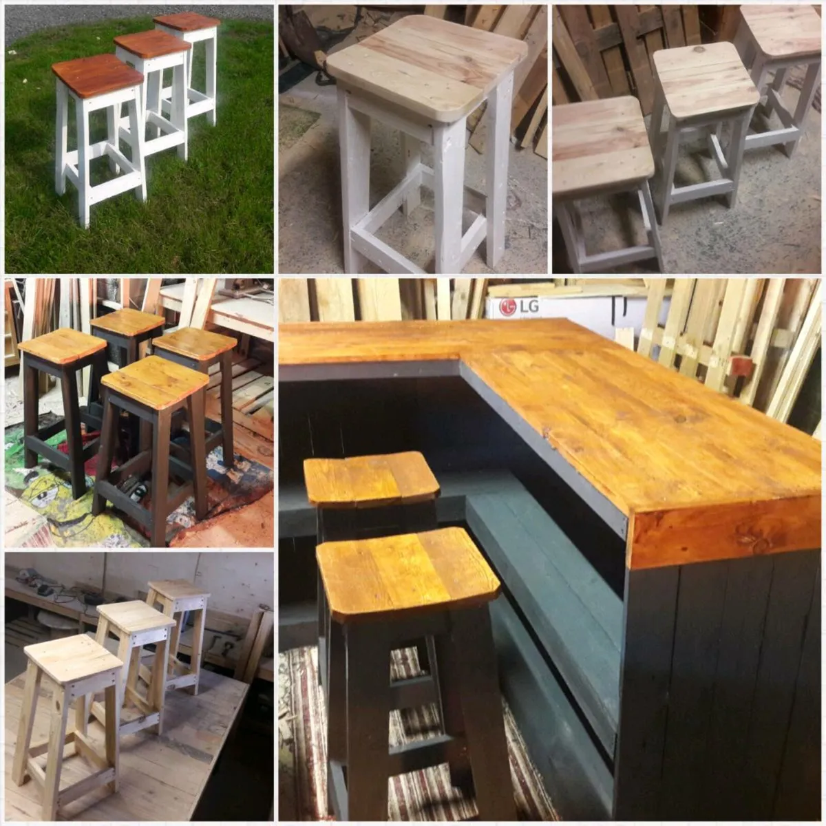 Handmade rustic stools - Image 3