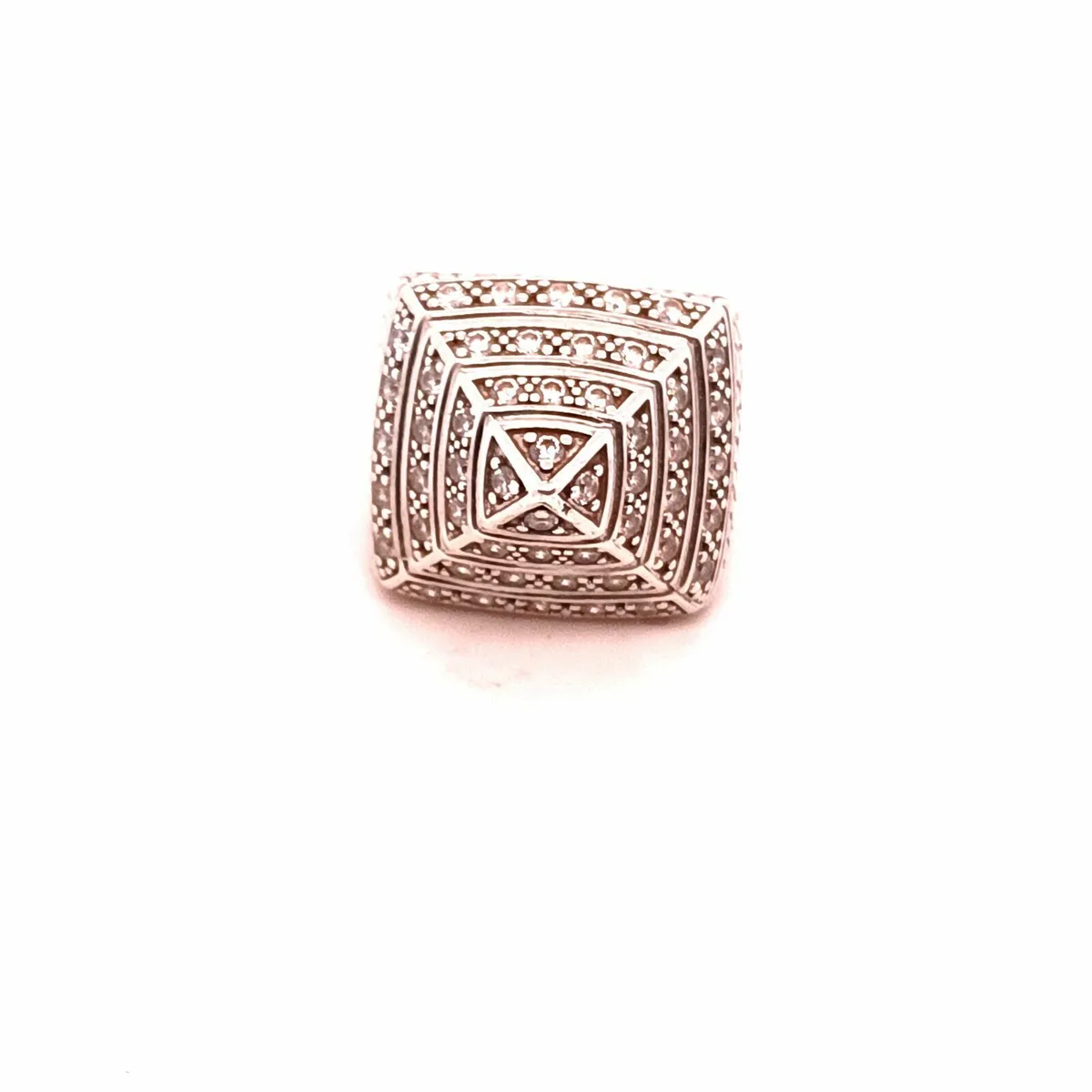 Sterling Silver, Heavy Pyramid Ring - Image 3