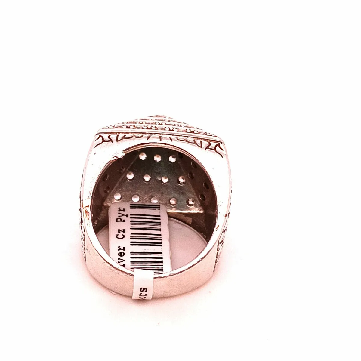 Sterling Silver, Heavy Pyramid Ring - Image 4