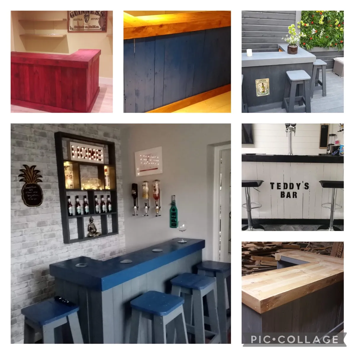 Handmade rustic homebar - Image 4