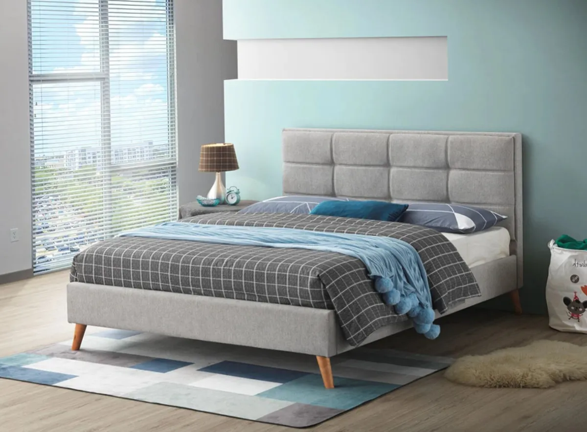 Stylish Grey Bed Frame – Double Size Design - Image 2