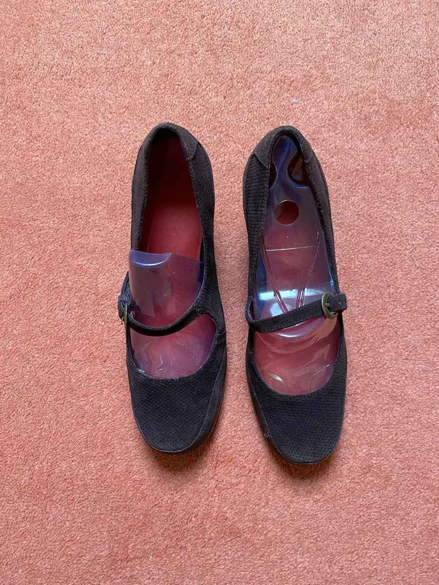 Aerosoles Brown Suede Wedge Mary Jane Shoes - Image 1