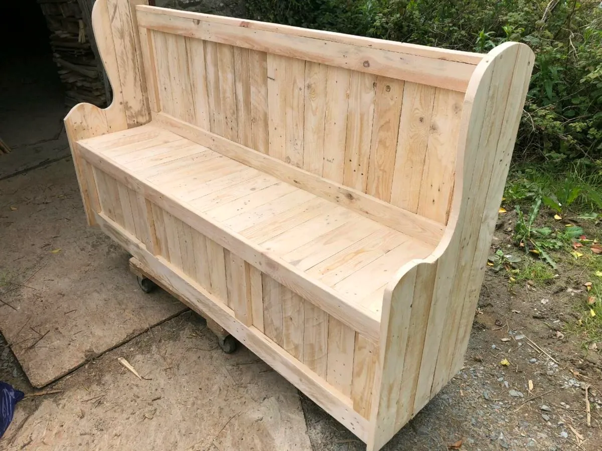 Handmade rustic banquet seating - Image 1