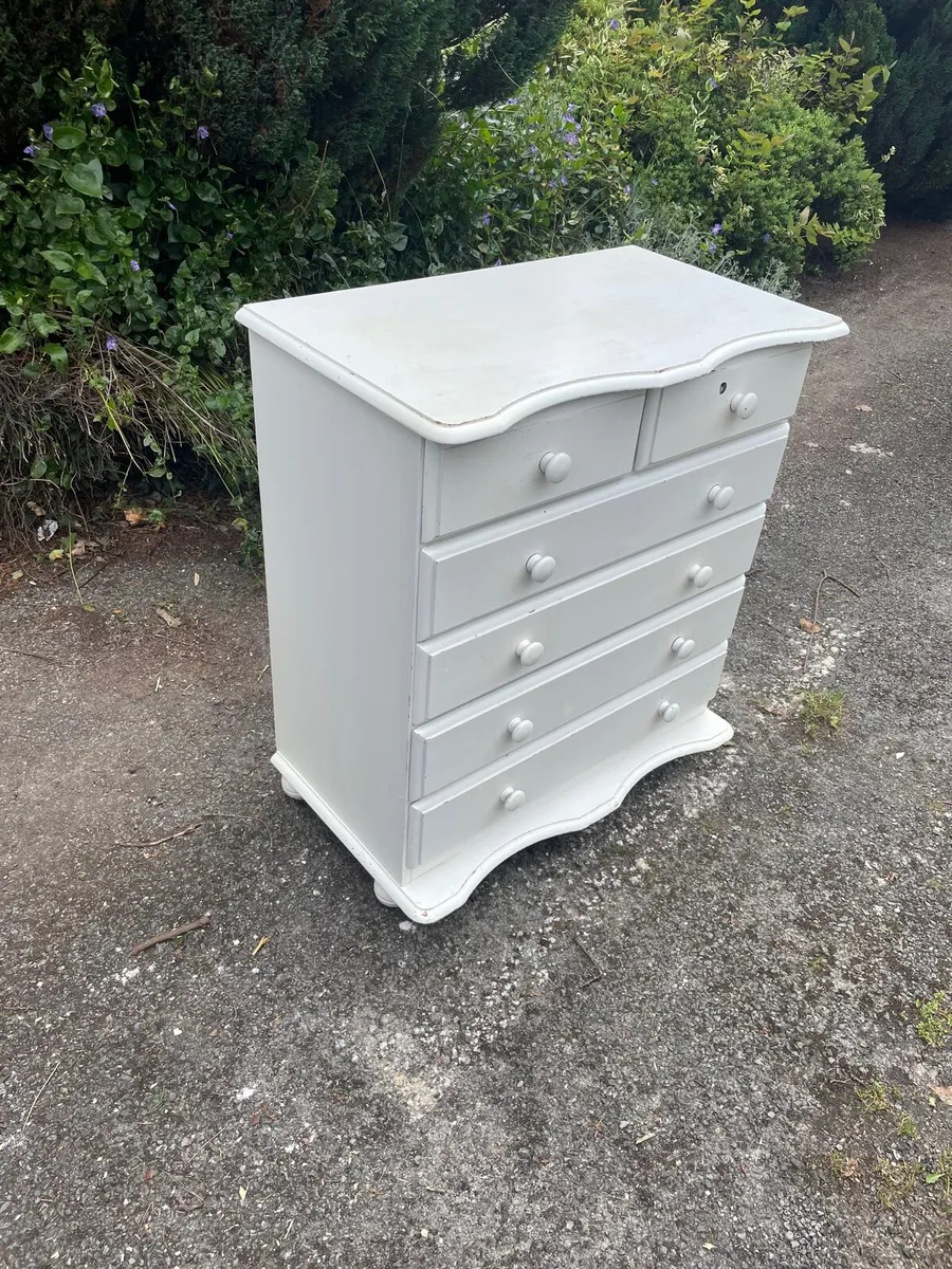 White wooden chest of drawers - Image 3