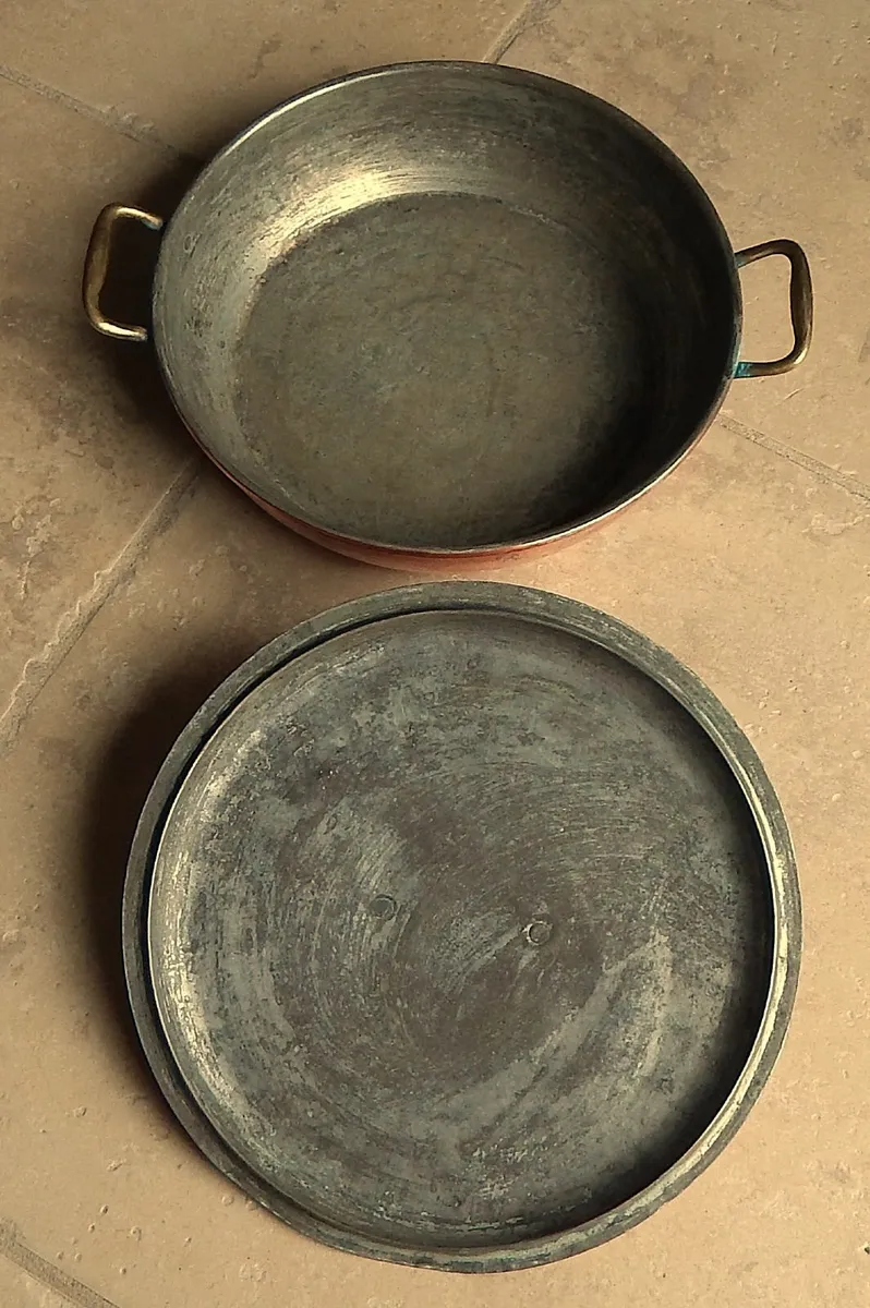 Vintage Copper & Brass Lidded Pot - Image 3