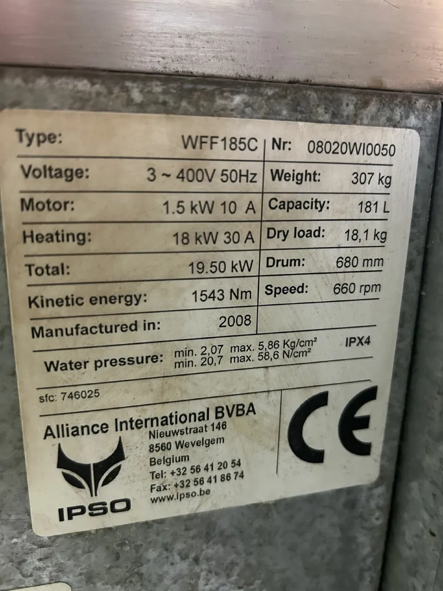 Industrial washing machine and Tumble dryer - Image 2